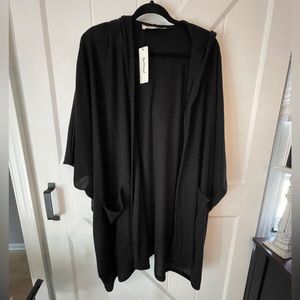 Three Bird Nest. Boho hooded ribbed sweater!